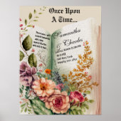 Einmal | Hochzeit eines Blumenbuchs Poster (Vorne)