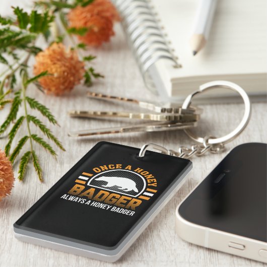 Einmal Honig-Dachs-immer Honig-Dachs Schlüsselanhänger (Vorderseite rechts)