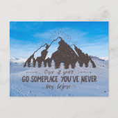 Einmal im Jahr irgendwo hin Postkarte (Vorderseite)