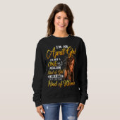 Einmal im Leben Schwarze Mädchen April Geburtstag Sweatshirt (Vorne ganz)