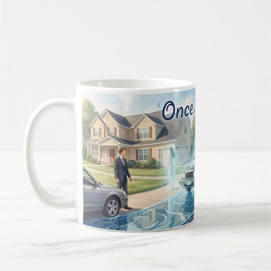 Einmal im Leben Wasserreflexionskunstbecher Kaffeetasse (Links)