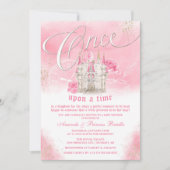 Einmal in der Prinzessin Burg Babydusche Einladung (Vorderseite)