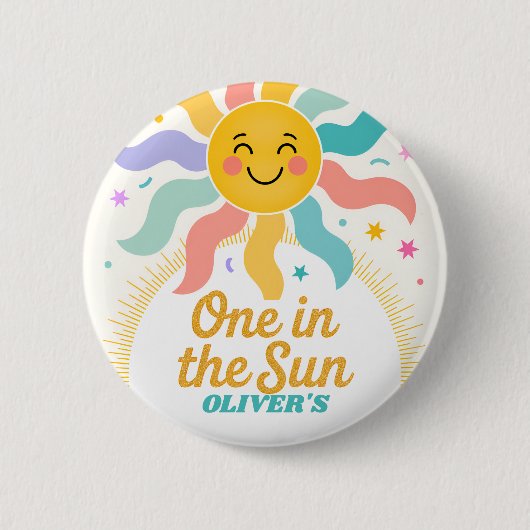 Einmal in der Sonne Party Favor Button (Vorderseite)