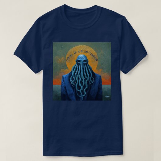 Einmal in einem blauen Dagon T-Shirt (Design vorne)