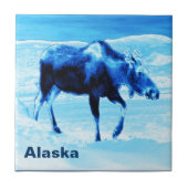 Einmal in einem blauen Elch Fliese (Vorderseite)