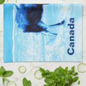 Einmal in einem blauen Elch Handtuch (Gefaltet)