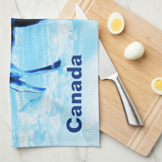 Einmal in einem blauen Elch Handtuch (Viertel Falte)