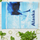 Einmal in einem blauen Elch Handtuch (Gefaltet)