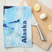 Einmal in einem blauen Elch Handtuch (Viertel Falte)