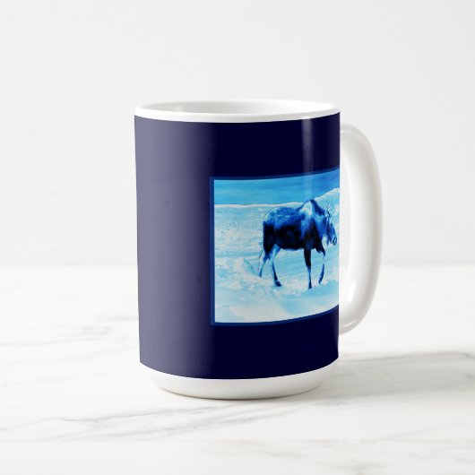 Einmal in einem blauen Elch Kaffeetasse (VorderseiteRechts)