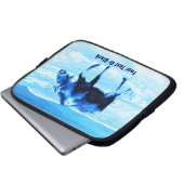 Einmal in einem blauen Elch Laptopschutzhülle (Vorne Knopf)