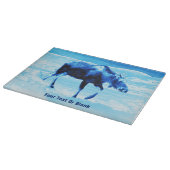 Einmal in einem blauen Elch Schneidebrett (Ecke)