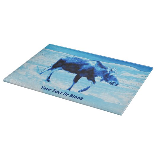 Einmal in einem blauen Elch Schneidebrett (Ecke)