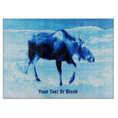 Einmal in einem blauen Elch Schneidebrett (Vorderseite)