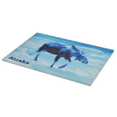 Einmal in einem blauen Elch Schneidebrett (Ecke)