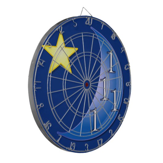 Einmal in einem blauen Mond Dartscheibe (Vorderseite Links)