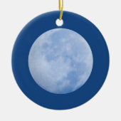 einmal in einem blauen Mond mit Verzierung Keramik Ornament (Vorne)