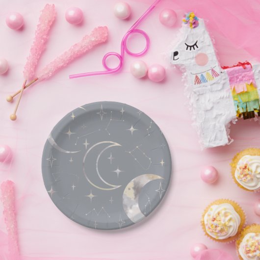 Einmal in einem blauen Mond Pappteller (Party)