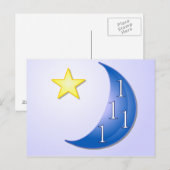 Einmal in einem blauen Mond Postkarte (Vorne/Hinten)