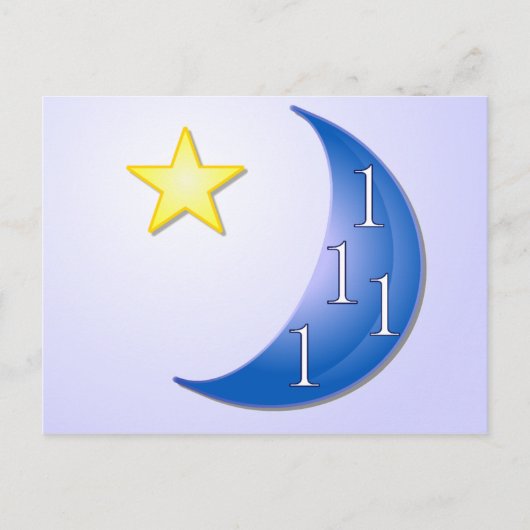 Einmal in einem blauen Mond Postkarte (Vorderseite)