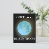 "Einmal in einem blauen Mond" Postkarte (Stehend Vorderseite)