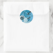 Einmal in einem blauen Mond Runder Aufkleber (Tasche)