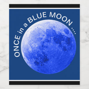 Einmal in einem blauen Mond Weinetikett