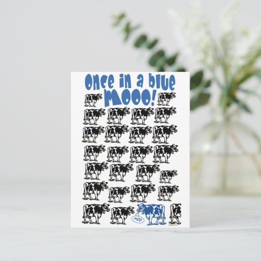 Einmal in einem blauen Moon Postkarte (Stehend Vorderseite)