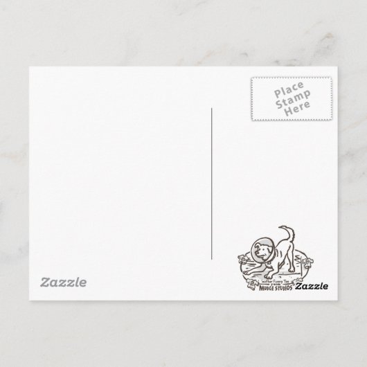 Einmal in einem blauen Moon Postkarte (Rückseite)