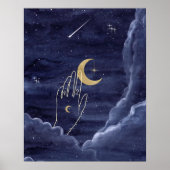 Einmal in einem Blue Moon Art Print Poster (Vorne)