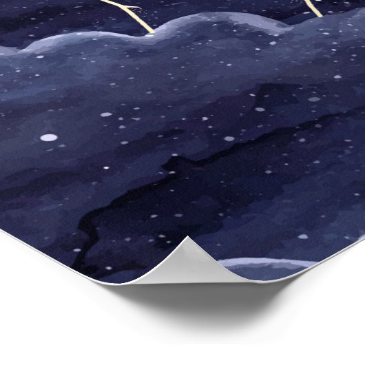 Einmal in einem Blue Moon Art Print Poster (Ecke)