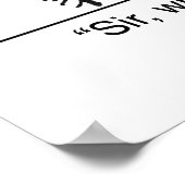 Einmal in einem Leben nicht übertragbarer Abzug Poster (Ecke)