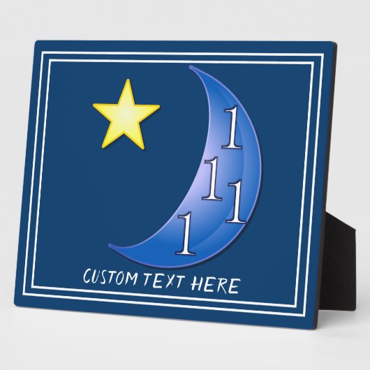 Einmal in einer Blauen Moon Plaque Fotoplatte (Seite)