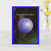 Einmal in einer blauer Mond-Gruß-Karte Karte (Gelbe Blume)