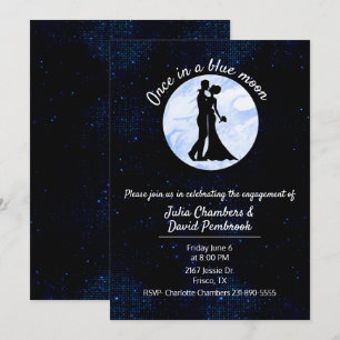 Einmal in einer Blue-Moon-Engagement-Partei Einladung