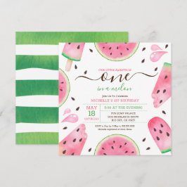 Einmal in Melone Einladung zum 1. Geburtstag