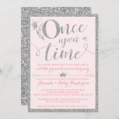 Einmal in Silver Princess Baby Dusche Einladung (Vorne/Hinten)