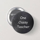 Einmal klassischer Lehrer Chalkboard Design Gesche Button (Vorne & Hinten)
