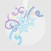 Einmal mit einem Shooting Star Ornament (Rückseite)