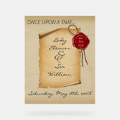 Einmal mittelalterliches Scroll Wax Siegel Acrylschild (Vorderseite)