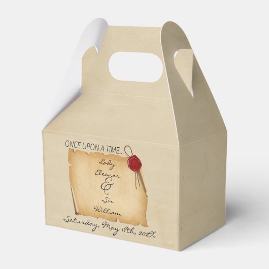 Einmal mittelalterliches Scroll Wax Siegel Geschenkschachtel (Rückseite)