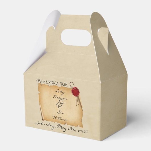 Einmal mittelalterliches Scroll Wax Siegel Geschenkschachtel (Vorderseite)