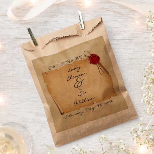 Einmal mittelalterliches Scroll Wax Siegel Geschenktütchen (Ausgeschnitten)