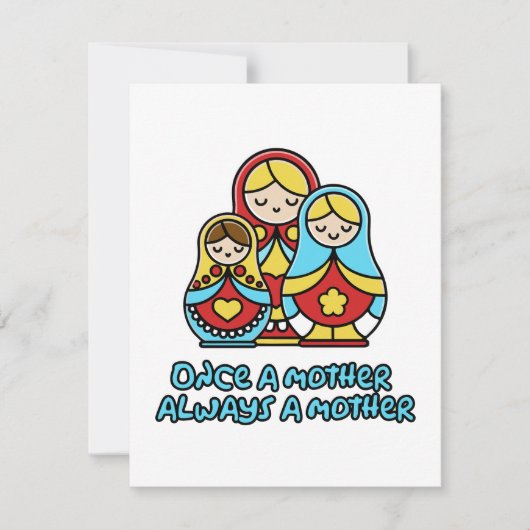 Einmal Mutter, immer Mutter Mitteilungskarte (Vorderseite)
