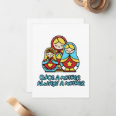 Einmal Mutter, immer Mutter Mitteilungskarte (Vorderseite/Rückseite Beispiel)