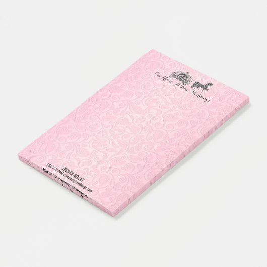 Einmal nach einer Hochzeit Pferd & Carriage Post-it Klebezettel (angewinkelt)