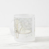 EINMAL NACH EINER Mattierten Tasse aus Glas (Vorderseite Links)