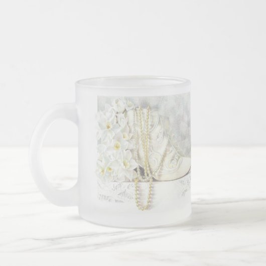 EINMAL NACH EINER Mattierten Tasse aus Glas (Links)