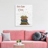 Einmal nach einer Zeit Bücher Leinwanddruck (Insitu (Wohnzimmer))