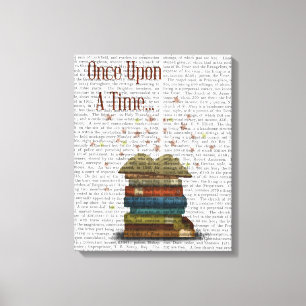 Einmal nach einer Zeit Bücher Leinwanddruck